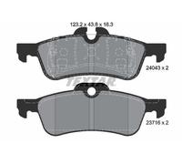 TEXTAR Plaquettes de frein Arrière pour MINI 3/5 portes (R56) Cabriolet (R52)