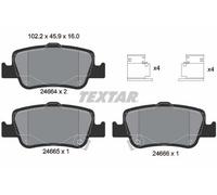 TEXTAR Plaquettes de frein Arrière pour TOYOTA AURIS (NZE18, ZRE18) Plaquettes