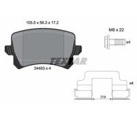 TEXTAR Plaquettes de frein Arrière pour VW Passat B6 Variant (3C5) CC (358)