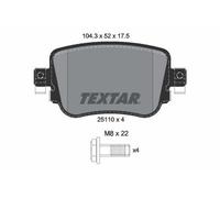 TEXTAR Plaquettes de frein Arrière pour VW Polo VI (AW1, BZ1) Plaquettes de