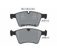 Kit de plaquettes de frein, frein à disque TEXTAR 2415101