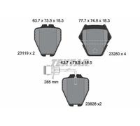 TEXTAR Plaquettes de frein Avant pour AUDI A8 D2 (4D2, 4D8) A8 D3 (4E2, 4E8)