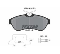 TEXTAR Plaquettes de frein Avant pour CITROËN C3 I 3/5 portes (FC, FN) 2340902
