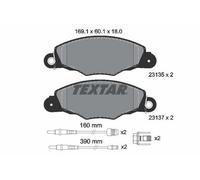 TEXTAR Plaquettes de frein Avant pour CITROËN Xantia Schrägheck (X1, X2) XM (Y4)