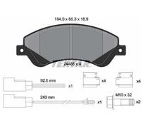TEXTAR Plaquettes de frein Avant pour FORD Transit Mk6 Kasten (V347, V348, FA)