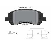 TEXTAR Plaquettes de frein Avant pour HYUNDAI H-1 Cargo (TQ) pour DODGE AVENGER