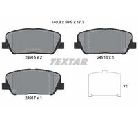 TEXTAR Plaquettes de frein Avant pour HYUNDAI i30 (GD) pour KIA CEE'D (JD)