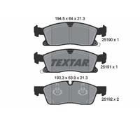 TEXTAR Plaquettes de frein Avant pour JEEP GRAND CHEROKEE IV (WK, WK2) 2519001