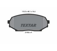 TEXTAR Plaquettes de frein Avant pour MAZDA MX-5 I (NA) pour ISUZU IMPULSE