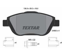 TEXTAR Plaquettes de frein Avant pour OPEL Corsa F 3/5 portes Mokka II 2488301