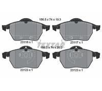 TEXTAR Plaquettes de frein Avant pour OPEL Zafira A (T98) Astra G CC (T98)