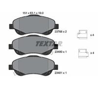 TEXTAR Plaquettes de frein Avant pour TOYOTA COROLLA Verso (ZER, ZZE12, R1)