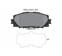 TEXTAR Plaquettes de frein Avant pour TOYOTA PRIUS (ZVW3) pour LEXUS CT (ZWA10)
