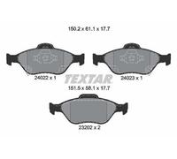 TEXTAR Plaquettes de frein Avant pour TOYOTA Yaris 3/5 portes (P9) Plaquettes de