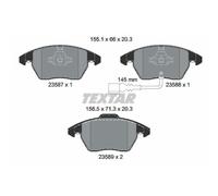 TEXTAR Plaquettes De Frein Avant Pour VW Touran 1T1 1T2 2.0 TDI 16V 2358701