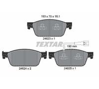 TEXTAR Plaquettes de frein Avant pour VW Transporter T5 Van (7HA, 7HH, 7EA, 7EH)