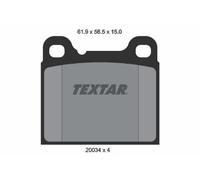 TEXTAR Plaquettes de frein pour VW Karmann-Ghia Coupé (14, 34) pour PORSCHE 911