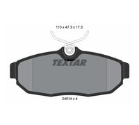 TEXTAR Plaquettes de freins Arrière non préparé pour l'indicateur d'usure Épaisseur 17,3mm 2451401