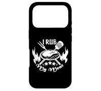 Texte Amusant I Rub My Meat BBQ Dad Accessoire pour fumoir décalé Coque pour iPhone 17 Pro