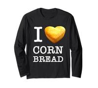 Texte Blanc « I Love Cornbread Lover's Must-See! » Manche Longue