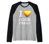 Texte Blanc « I Love Cornbread Lover's Must-See! » Manche Raglan