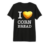 Texte Blanc « I Love Cornbread Lover's Must-See! » T-Shirt Haut de Gamme