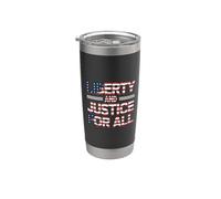 Texte Citations Texte Design Of Liberty And Justice For All Gobelet isotherme en acier inoxydable double paroi