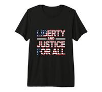 Texte Citations Texte Design of Liberty and Justice for All T-Shirt Haut de Gamme