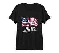 Texte Citations Texte Design of Liberty and Justice for All T-Shirt Haut de Gamme
