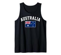 Texte collégial Australien arqué avec Drapeau National Débardeur