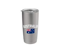 Texte collégial australien arqué avec drapeau national Gobelet isotherme en acier inoxydable double paroi