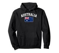 Texte collégial Australien arqué avec Drapeau National Sweat à Capuche
