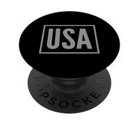 Texte Cool en Un Mot des États-Unis pour Les Amoureux des États-Unis PopSockets PopGrip Adhésif