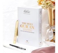Texte coran ombragé avec traçage complet et marque-page | Livre idéal pour écrire et apprendre le texte du Coran | Papier calque inscriptible | Cadeau parfait pour le Ramadan, l'Aïd, la Omra pour