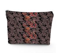 Texte de la Constitution, trousses de maquillage en lin pour femmes, Constitution vintage Amérique 4 juillet, trousse de toilette, trousse de voyage, trousse de maquillage pour sac à main, marron,