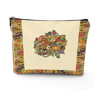 Texte de la Constitution, trousses de maquillage en lin pour femmes, Constitution vintage Amérique 4 juillet, trousse de toilette, trousse de voyage, trousse de maquillage pour sac à main, marron,