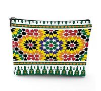 Texte de la Constitution, trousses de maquillage en lin pour femmes, Constitution vintage Amérique 4 juillet, trousse de toilette, trousse de voyage, trousse de maquillage pour sac à main, marron,