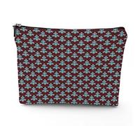 Texte de la Constitution, trousses de maquillage en lin pour femmes, Constitution vintage Amérique 4 juillet, trousse de toilette, trousse de voyage, trousse de maquillage pour sac à main, marron,