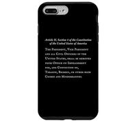 Texte de l'article II, Section 4 de la Constitution des États-Unis Coque pour iPhone 7 Plus/8 Plus