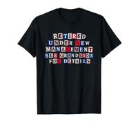 Texte de rançon des Petits-Enfants à la Retraite sous Une Nouvelle Gestion T-Shirt Graphique avec Valeur