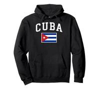 Texte de Style collégial avec Drapeau National de Cuba Sweat à Capuche