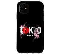 Texte de Tokyo et du Japon avec des Fleurs de Sakura Coque pour iPhone 11