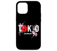 Texte de Tokyo et du Japon avec des Fleurs de Sakura Coque pour iPhone 12/12 Pro