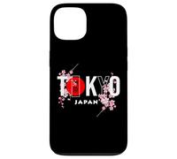 Texte de Tokyo et du Japon avec des Fleurs de Sakura Coque pour iPhone 13