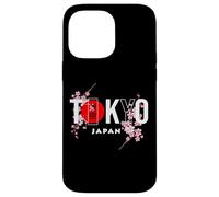 Texte de Tokyo et du Japon avec des Fleurs de Sakura Coque pour iPhone 14 Pro Max