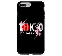 Texte de Tokyo et du Japon avec des Fleurs de Sakura Coque pour iPhone 7 Plus/8 Plus