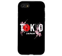 Texte de Tokyo et du Japon avec des Fleurs de Sakura Coque pour iPhone SE (2020) / 7/8