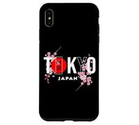 Texte de Tokyo et du Japon avec des Fleurs de Sakura Coque pour iPhone XS Max