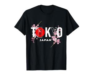 Texte de Tokyo et du Japon avec des Fleurs de Sakura T-Shirt