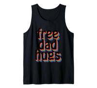 Texte d'ombre arc-en-ciel vibrant de Dad Hugs Free Débardeur